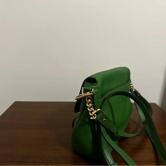 Michael Kors Green Leather Crossbody Bag - Picture 5 of 7